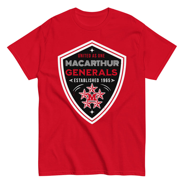 MacArthur High School Generals Red Classic Unisex T-shirt 225