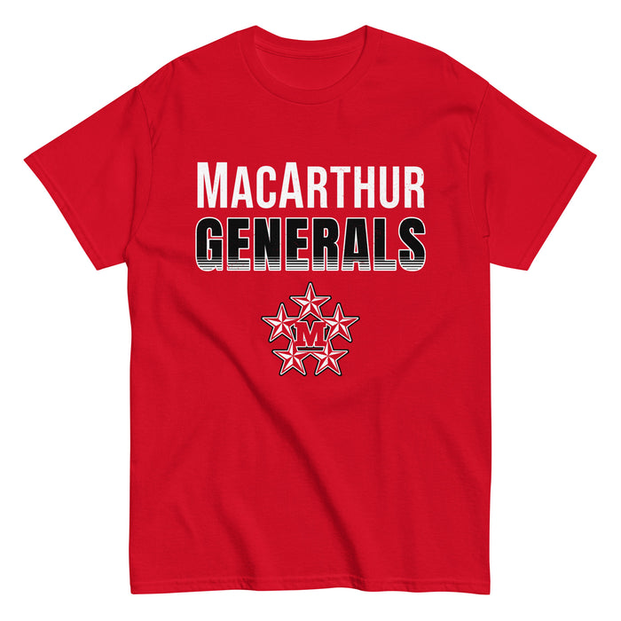 MacArthur High School Generals Red Classic Unisex T-shirt 024