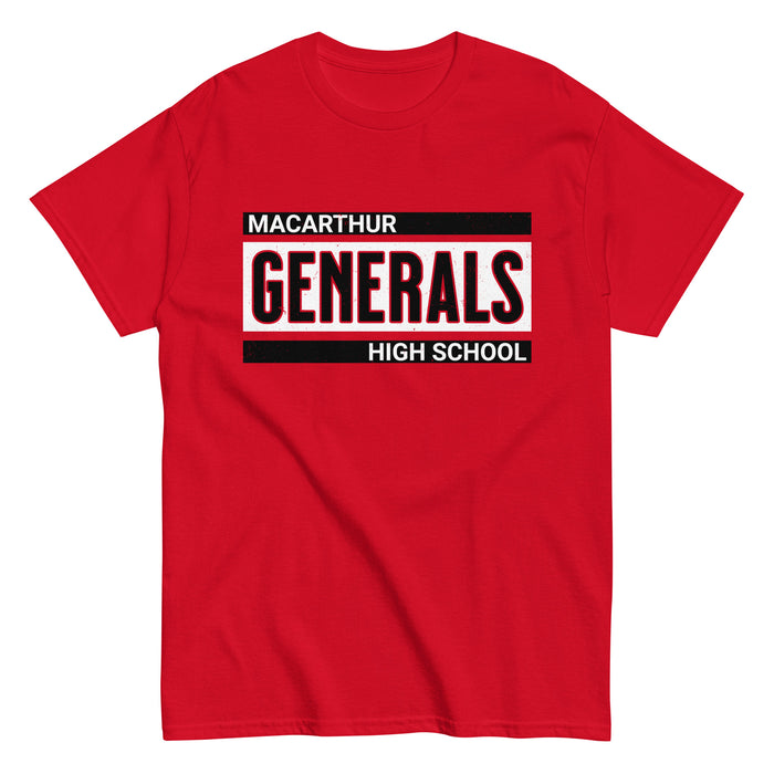 MacArthur High School Generals Red Classic Unisex T-shirt 098