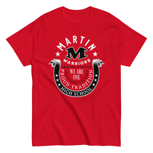 Martin High School Warriors Red Classic Unisex T-shirt 229
