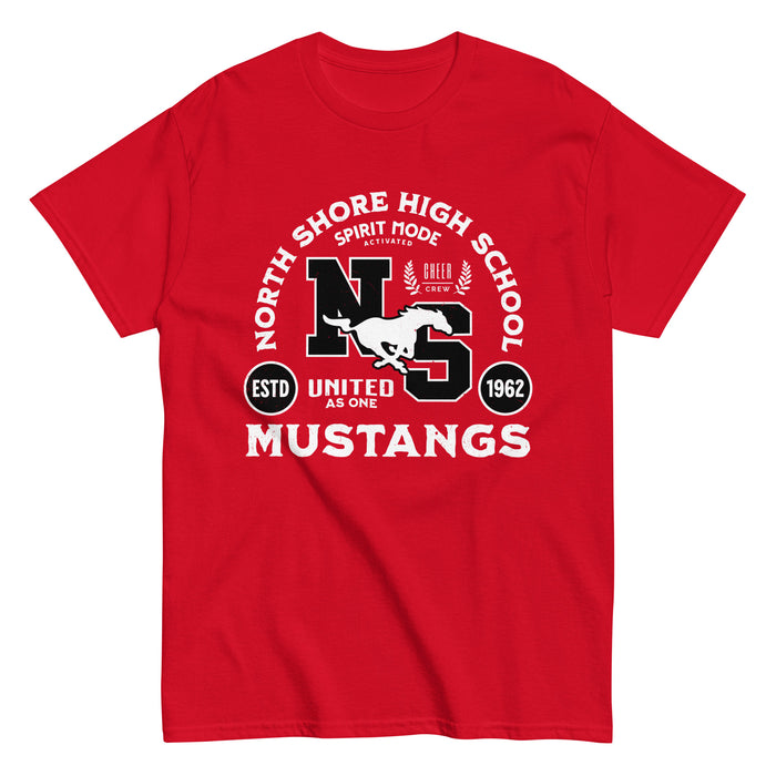 North Shore High School Mustangs Red Classic Unisex T-shirt 208