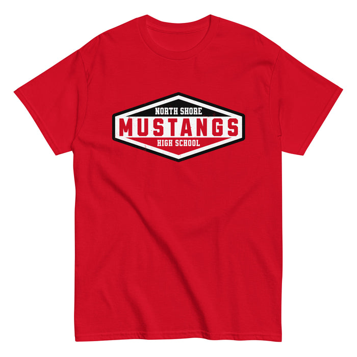 North Shore High School Mustangs Red Classic Unisex T-shirt 009