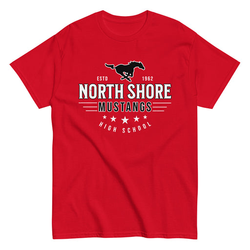 North Shore High School Mustangs Red Classic Unisex T-shirt 217