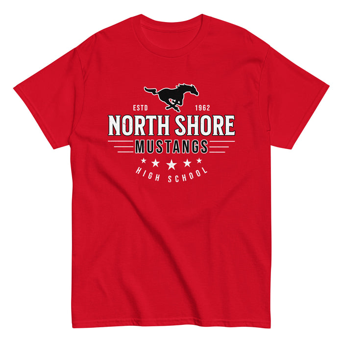 North Shore High School Mustangs Red Classic Unisex T-shirt 217