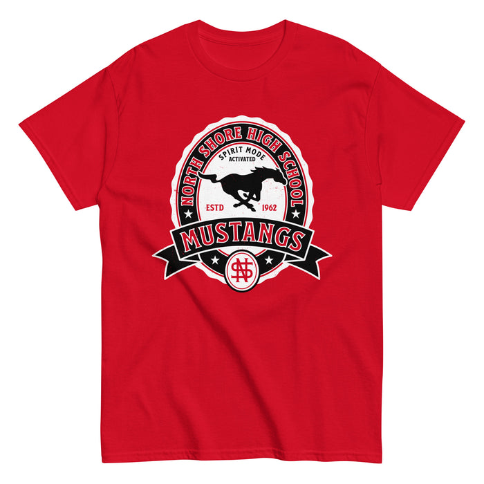 North Shore High School Mustangs Red Classic Unisex T-shirt 212
