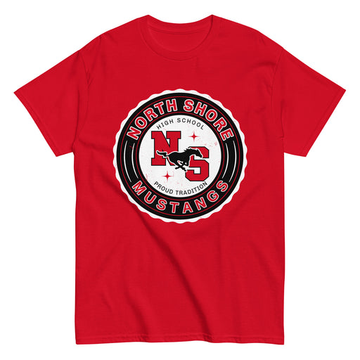 North Shore High School Mustangs Red Classic Unisex T-shirt 216