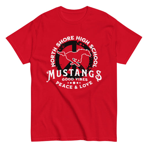 North Shore High School Mustangs Red Classic Unisex T-shirt 206