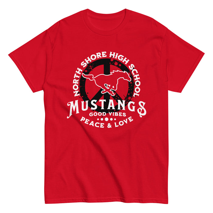 North Shore High School Mustangs Red Classic Unisex T-shirt 206