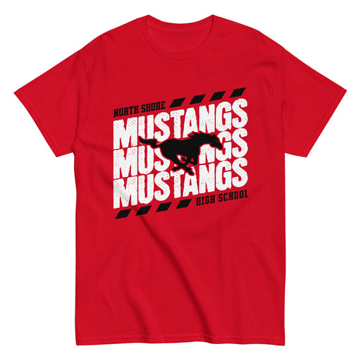 North Shore High School Mustangs Red Classic Unisex T-shirt 223