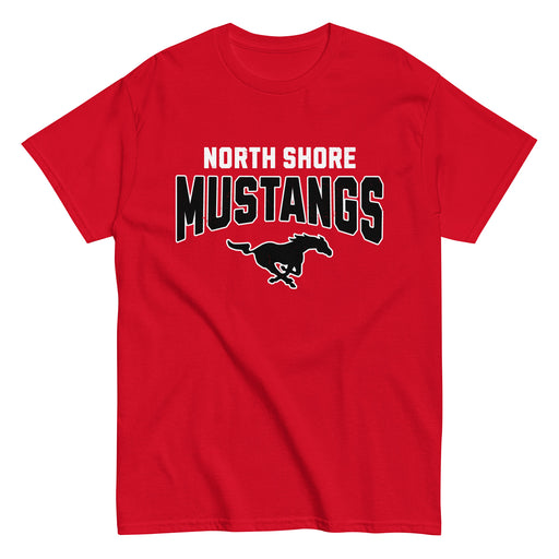 North Shore High School Mustangs Red Classic Unisex T-shirt 234