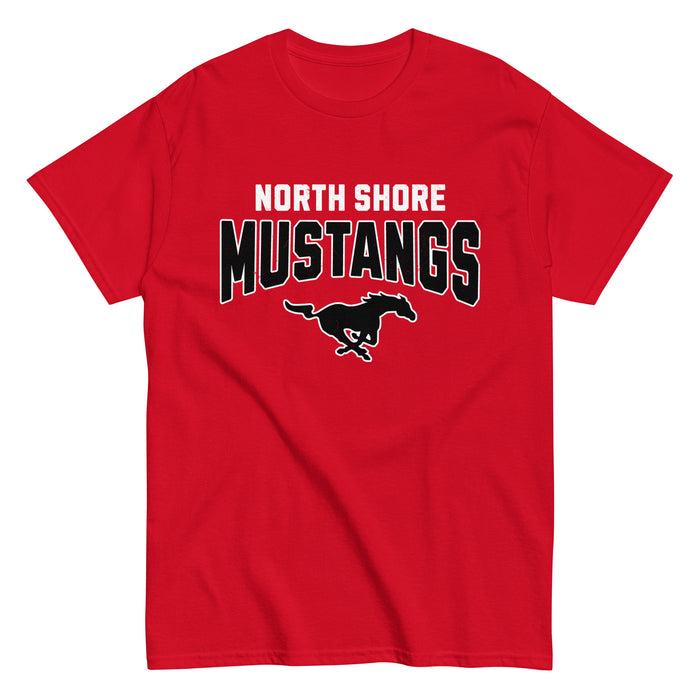 North Shore High School Mustangs Red Classic Unisex T-shirt 234