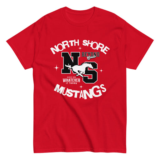 North Shore High School Mustangs Red Classic Unisex T-shirt 228