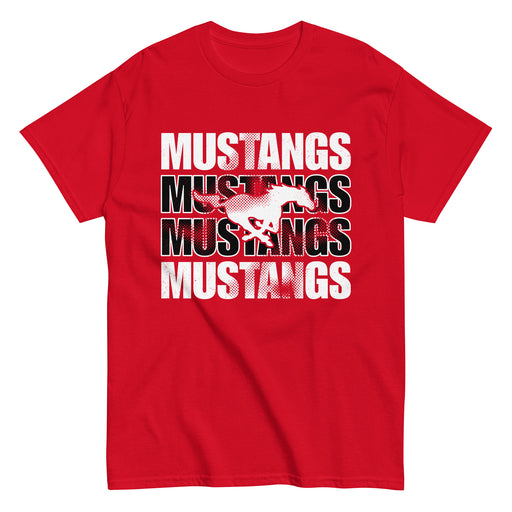 North Shore High School Mustangs Red Classic Unisex T-shirt 233