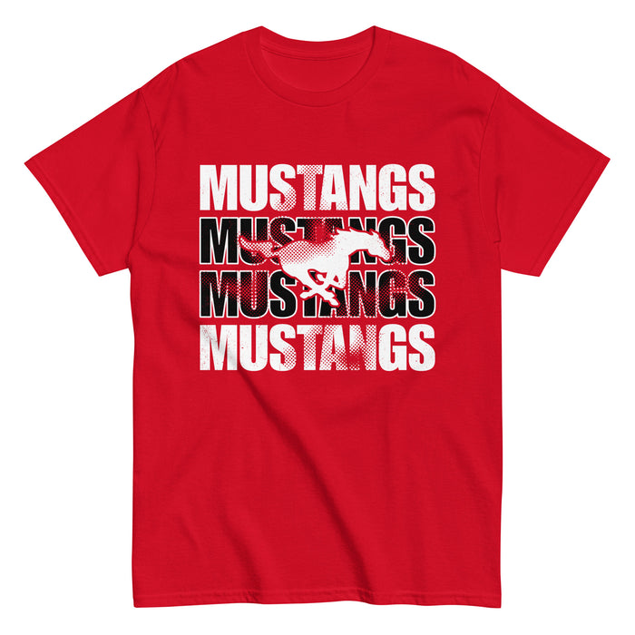 North Shore High School Mustangs Red Classic Unisex T-shirt 233