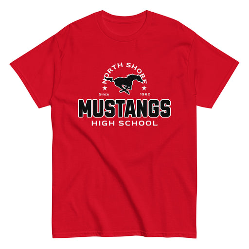 North Shore High School Mustangs Red Classic Unisex T-shirt 222
