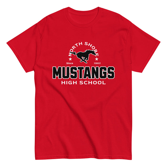 North Shore High School Mustangs Red Classic Unisex T-shirt 222