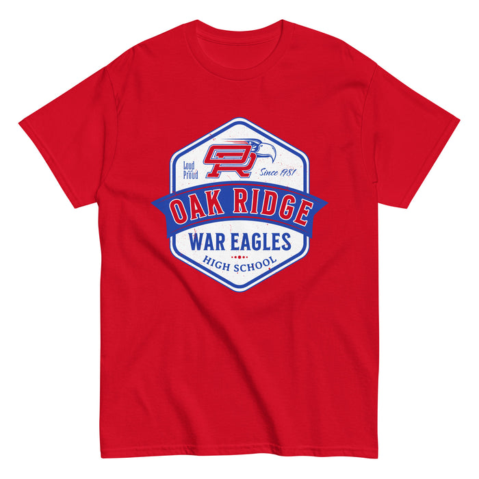 Oak Ridge High School War Eagles Red Classic Unisex T-shirt 209