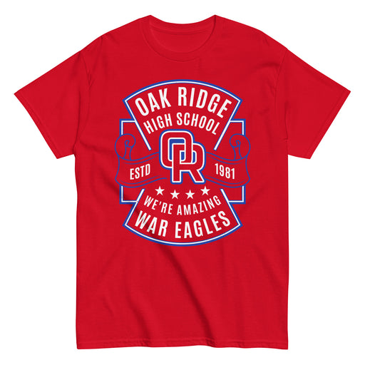 Oak Ridge High School War Eagles Red Classic Unisex T-shirt 207