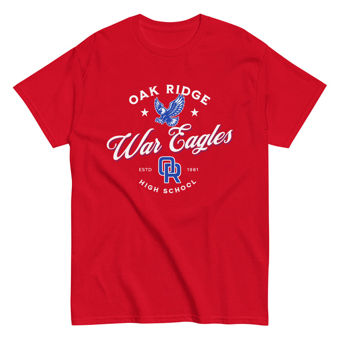 Oak Ridge High School War Eagles Red Classic Unisex T-shirt 226