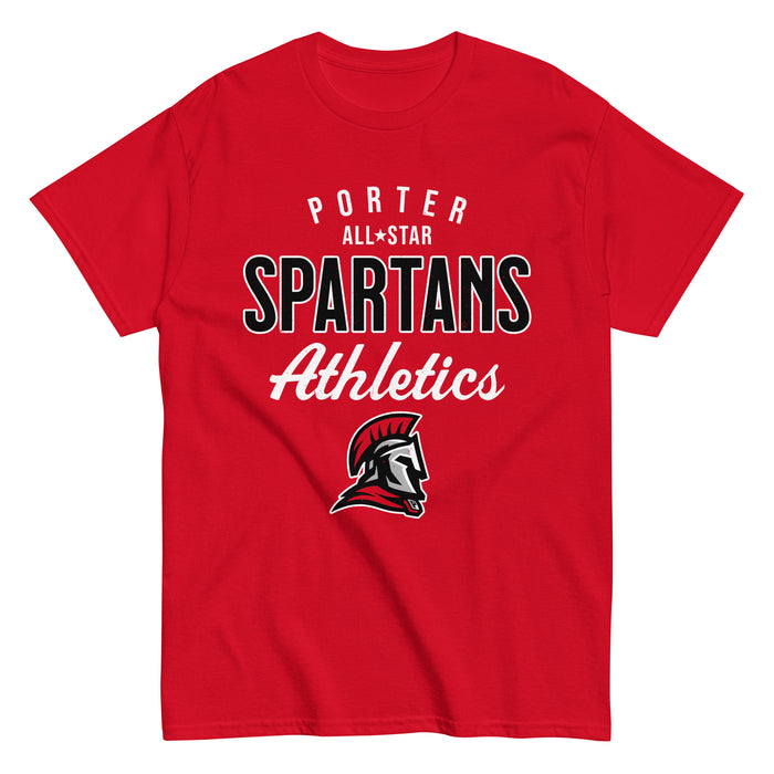 Porter High School Spartans Red Classic Unisex T-shirt 034