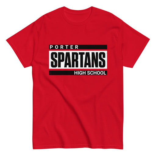 Porter High School Spartans Red Classic Unisex T-shirt 098