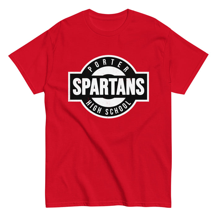 Porter High School Spartans Red Classic Unisex T-shirt 011