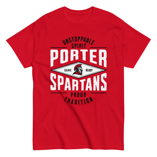 Porter High School Spartans Red Classic Unisex T-shirt 210