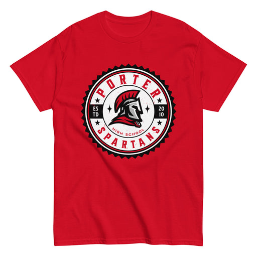 Porter High School Spartans Red Classic Unisex T-shirt 203