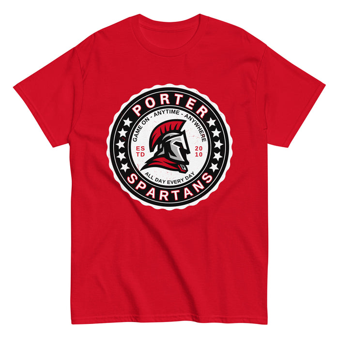 Porter High School Spartans Red Classic Unisex T-shirt 216