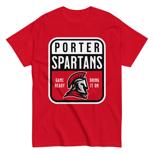 Porter High School Spartans Red Classic Unisex T-shirt 001
