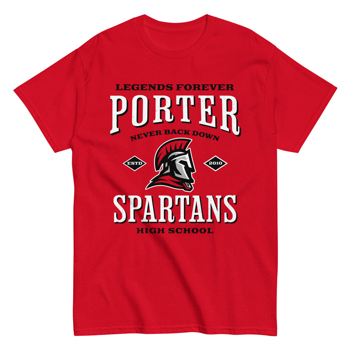 Porter High School Spartans Red Classic Unisex T-shirt 230