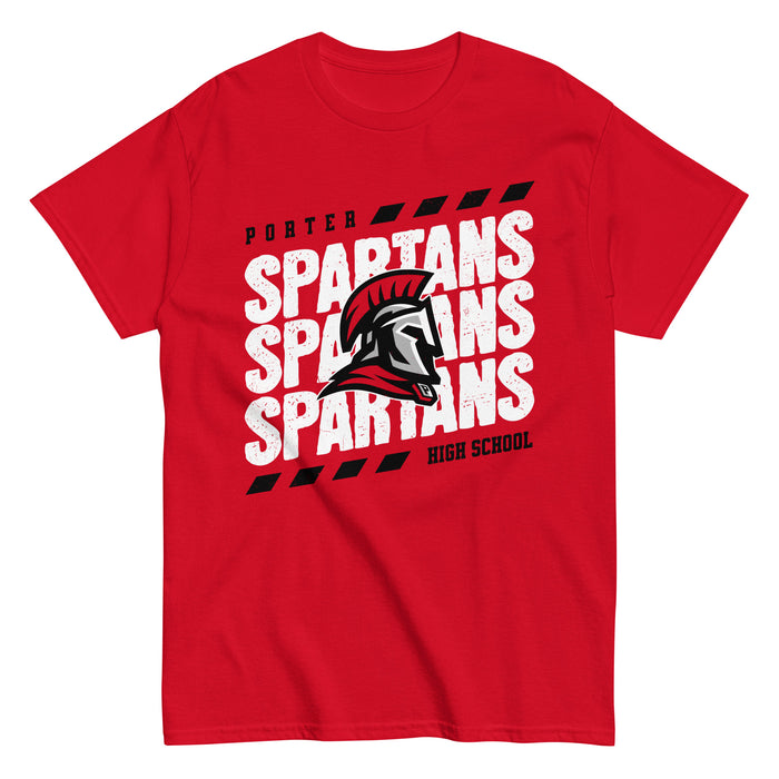 Porter High School Spartans Red Classic Unisex T-shirt 223