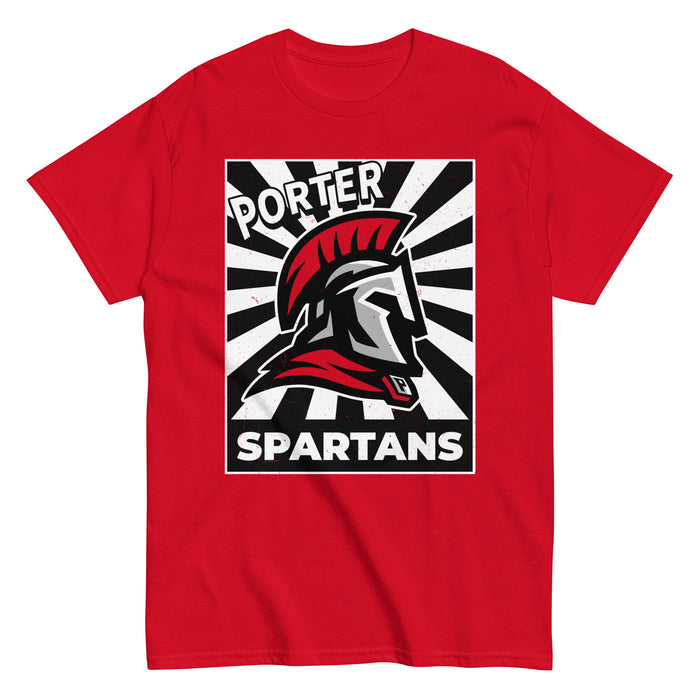Porter High School Spartans Red Classic Unisex T-shirt 226