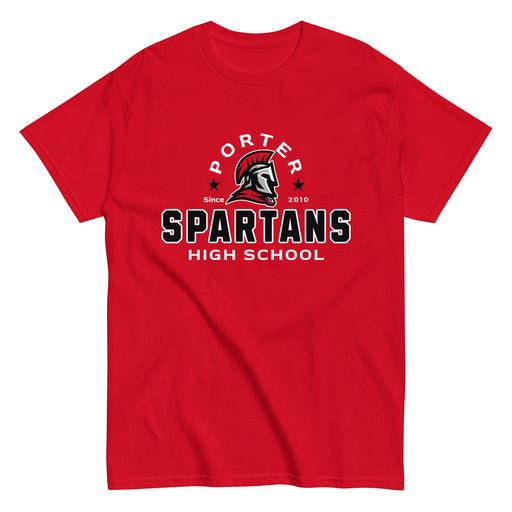 Porter High School Spartans Red Classic Unisex T-shirt 222