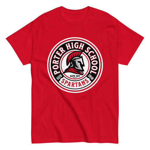 Porter High School Spartans Red Classic Unisex T-shirt 220