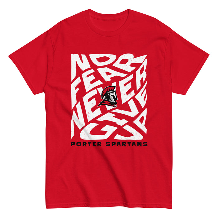Porter High School Spartans Red Classic Unisex T-shirt 236