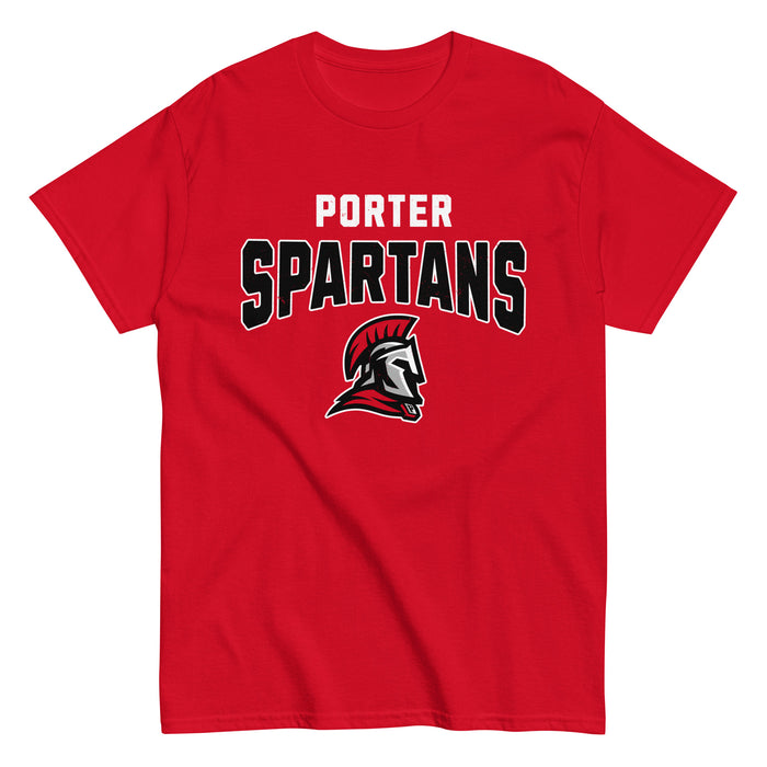 Porter High School Spartans Red Classic Unisex T-shirt 234