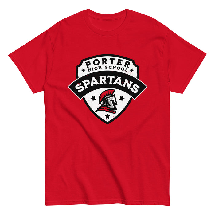 Porter High School Spartans Red Classic Unisex T-shirt 221
