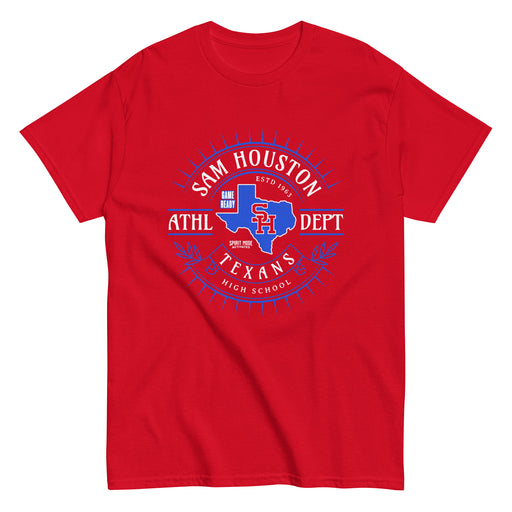 Sam Houston High School Texans Red Classic Unisex T-shirt 201