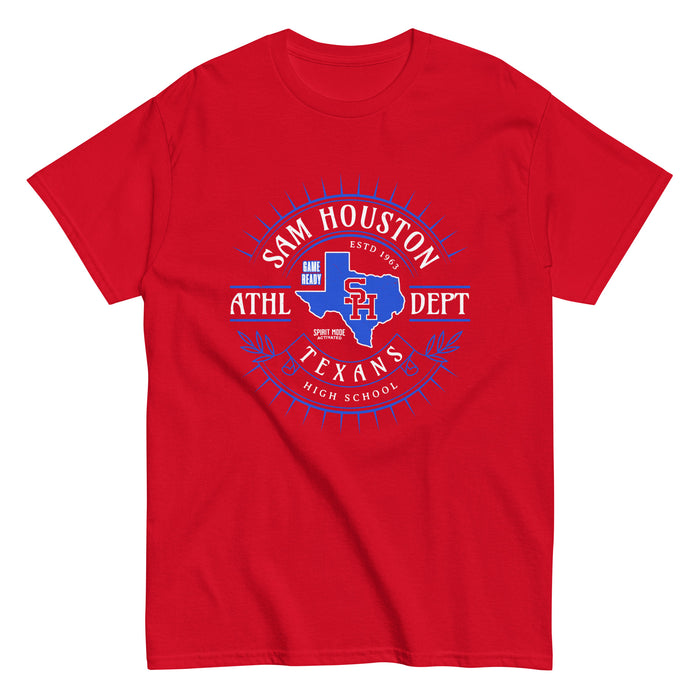Sam Houston High School Texans Red Classic Unisex T-shirt 201