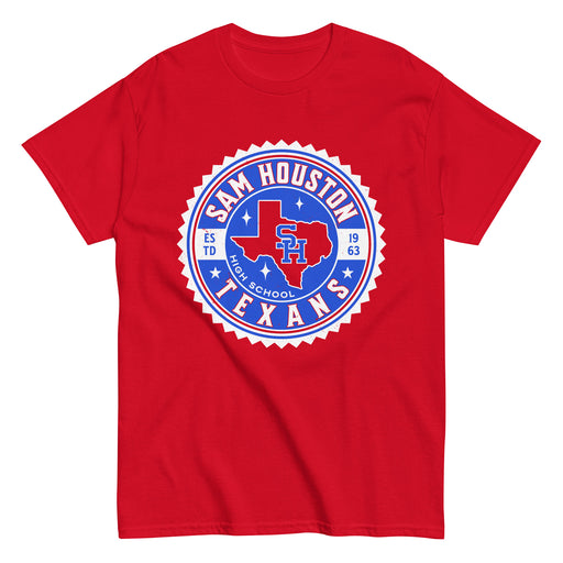 Sam Houston High School Texans Red Classic Unisex T-shirt 203