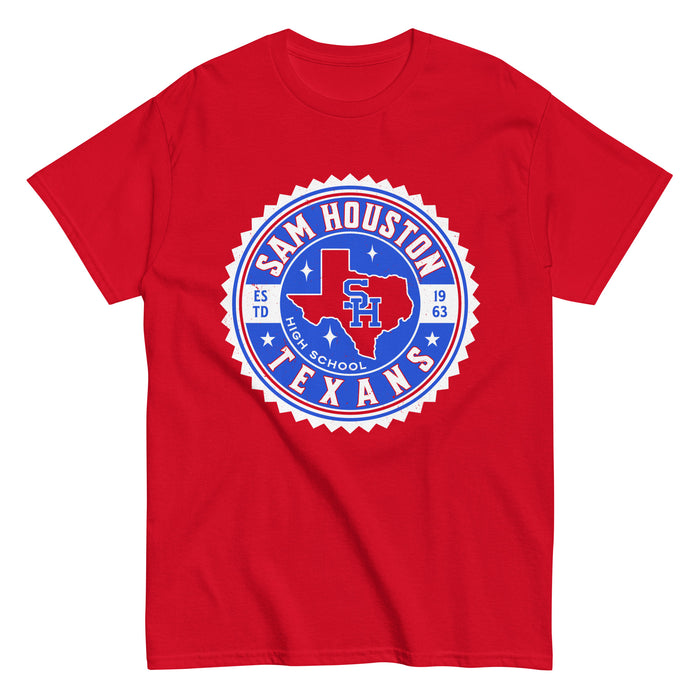 Sam Houston High School Texans Red Classic Unisex T-shirt 203
