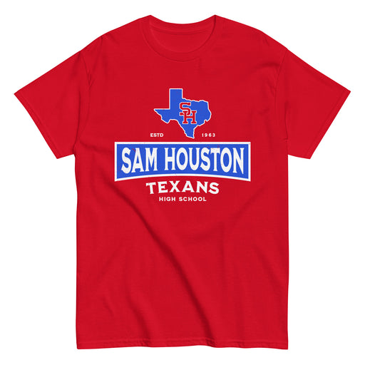 Sam Houston High School Texans Red Classic Unisex T-shirt 202