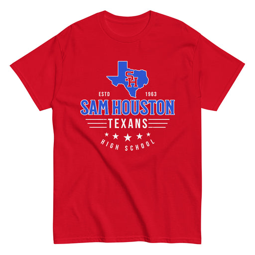 Sam Houston High School Texans Red Classic Unisex T-shirt 217