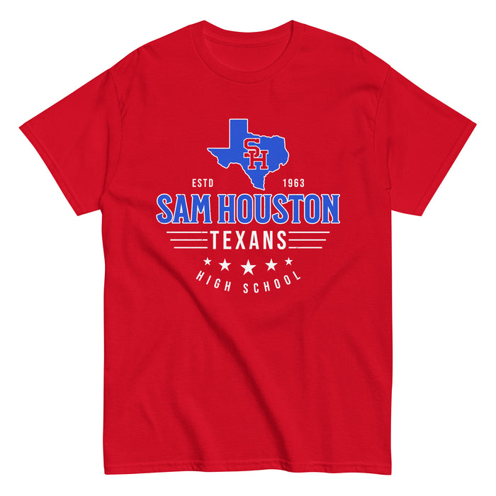 Sam Houston High School Texans Red Classic Unisex T-shirt 217