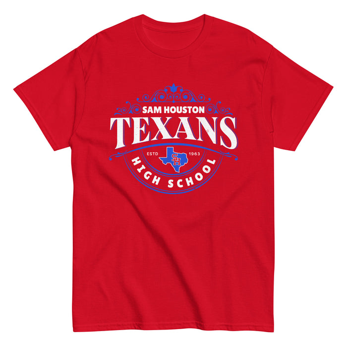 Sam Houston High School Texans Red Classic Unisex T-shirt 211