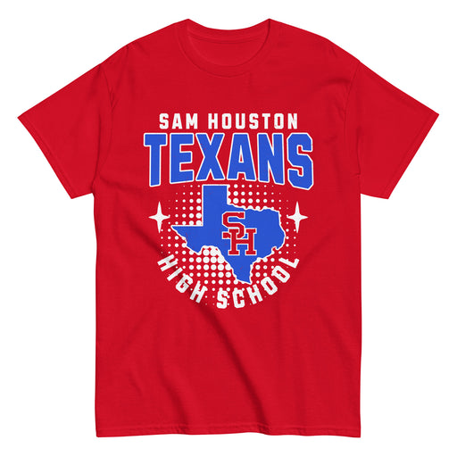 Sam Houston High School Texans Red Classic Unisex T-shirt 204