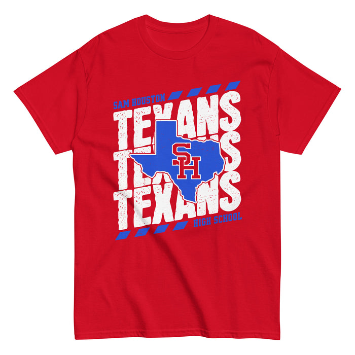Sam Houston High School Texans Red Classic Unisex T-shirt 223
