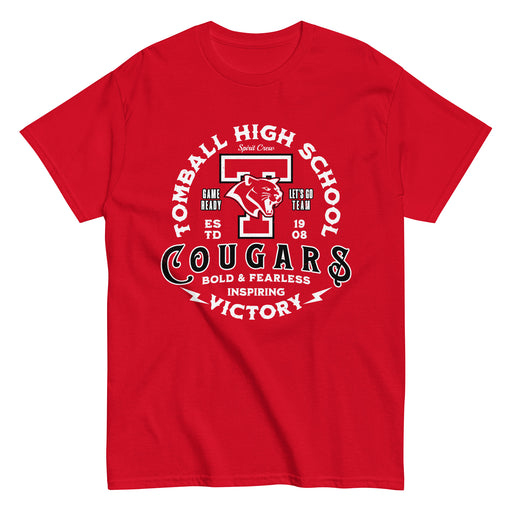 Tomball High School Cougars Classic Unisex Red T-shirt 239