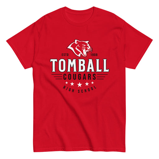 Tomball High School Cougars Classic Unisex Red T-shirt 239